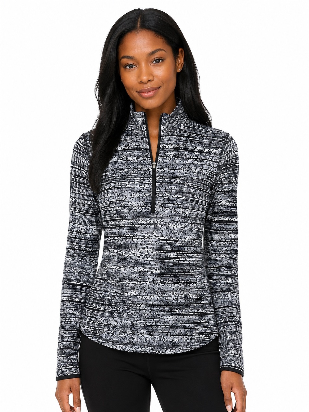 Nike Pro Quarter Zip Pullover Jacket Marbled Dri-Fit Women’s M Activewear